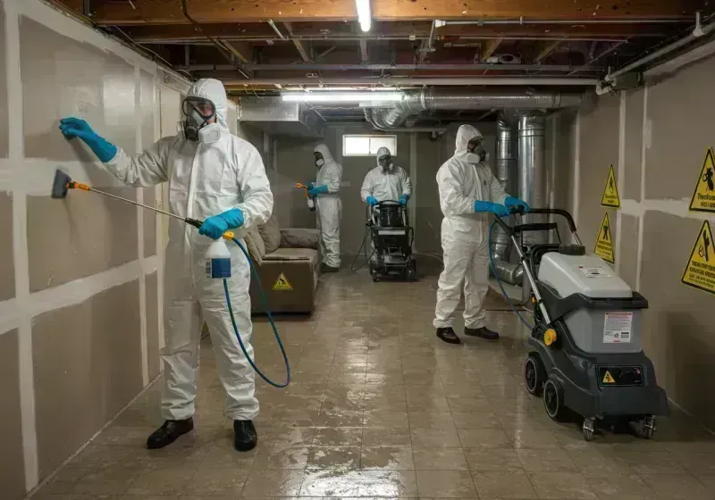 Basement Moisture Removal and Structural Drying process in Howard County, MO